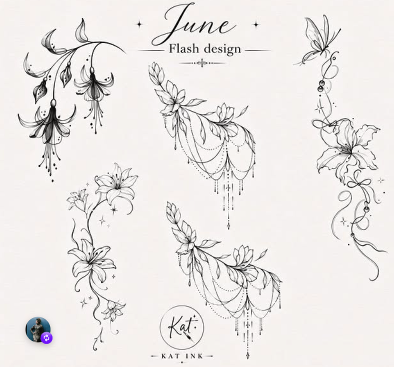 Flash design tattoo example